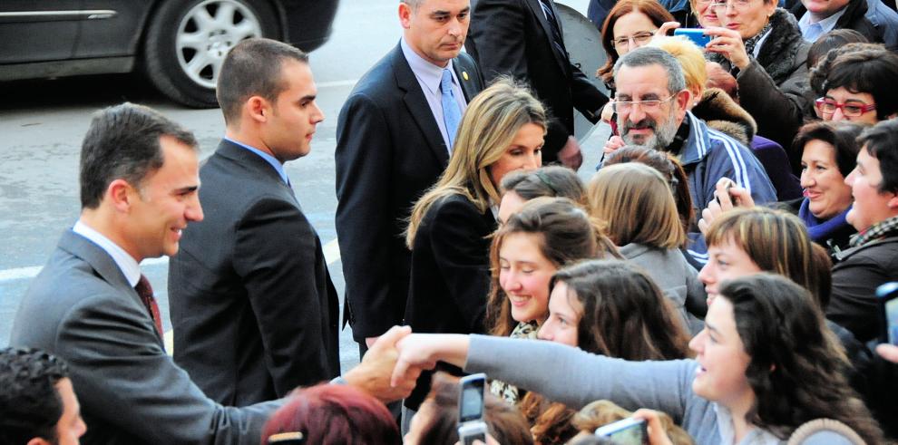 Imágenes de los Príncipes en el acto de presentación de la Fundación Príncipe de Girona