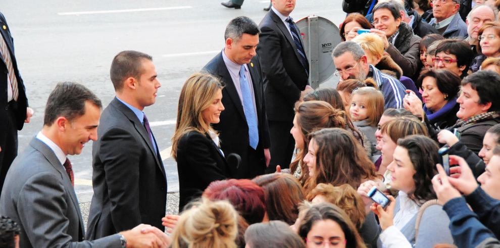 Imágenes de los Príncipes en el acto de presentación de la Fundación Príncipe de Girona