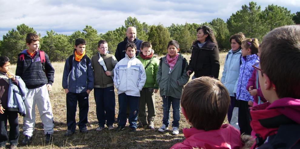 Más de 80 escolares de la comarca de Albarracín participan en la segunda plantación de la campaña ¿Un niño-un árbol: ayúdales a crecer¿