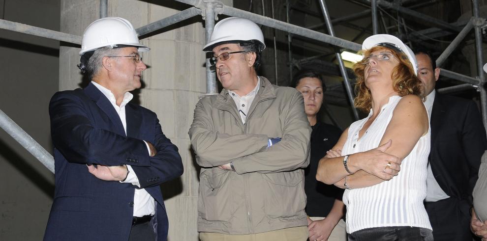 La consejera Broto visita las obras de restauración de la Catedral de Tarazona, una reforma que permitirá su reapertura el próximo año 