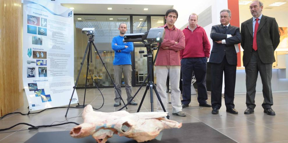 Los Departamentos de Cultura y Ciencia logran  un prototipo en 3D a partir del cráneo del uro de Ariño