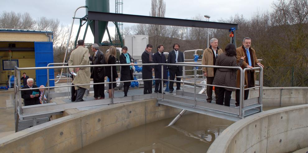 Imagen de la inauguración de la depuradora de Sos del Rey Católico