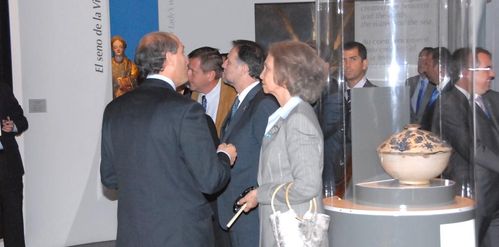 El Presidente de Aragón ha acompañado a S.M. la Reina en su visita a la Expo