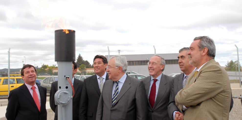 El vicepresidente del Gobierno de Aragón y el presidente de Endesa inauguran el Gasoducto Cella-Calamocha
