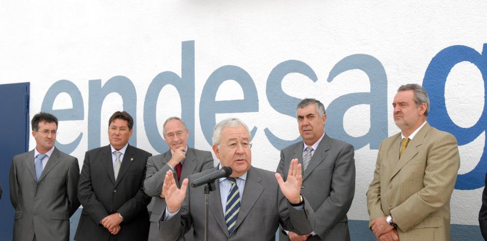 El vicepresidente del Gobierno de Aragón y el presidente de Endesa inauguran el Gasoducto Cella-Calamocha