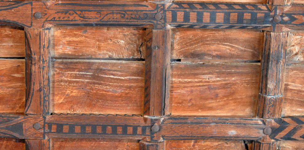 Artesonado mudéjar de la iglesia de Nuestra Señora de Baldós en Montañana (Huesca)