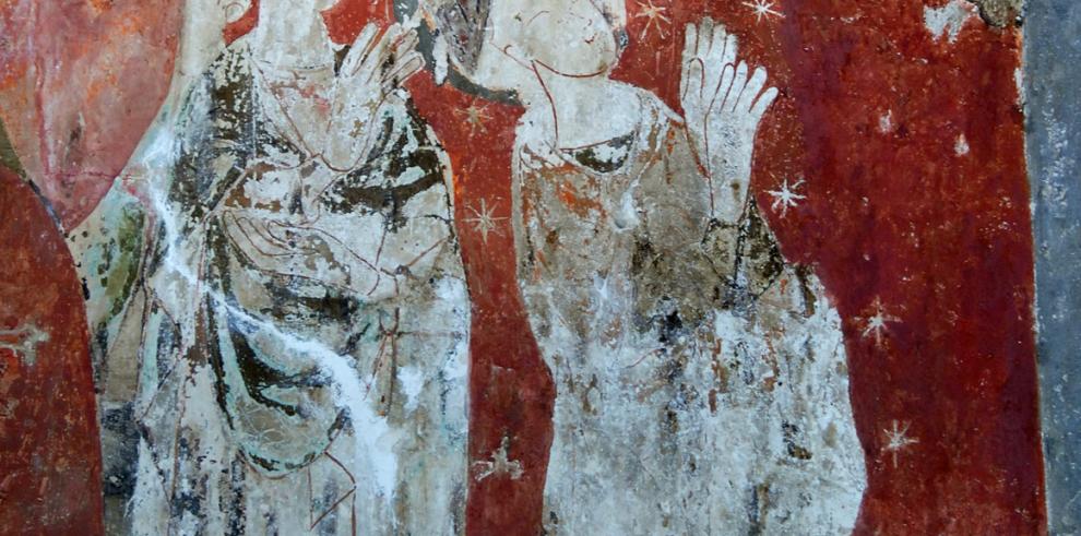 Pinturas del siglo XIII aparecidas en la iglesia de Nuestra Señora de Baldós en Montañana