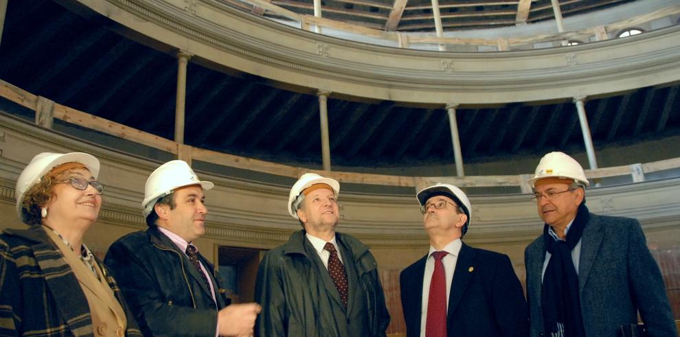 El presidente del Gobierno de Aragón visita las obras del Edificio Paraninfo