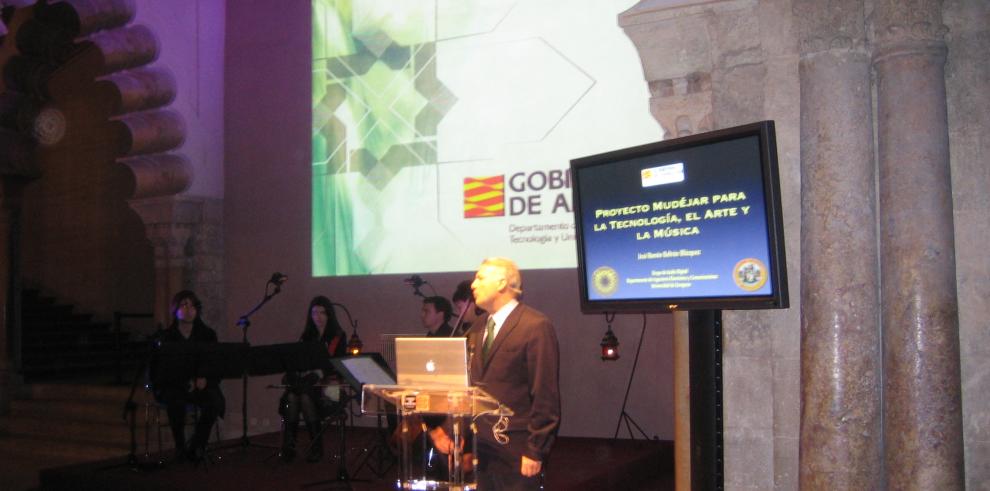 Angela Abós y Francisco Pina presiden la presentación de un proyecto de investigación que ``sonifica´´ la arquitectura mudéjar