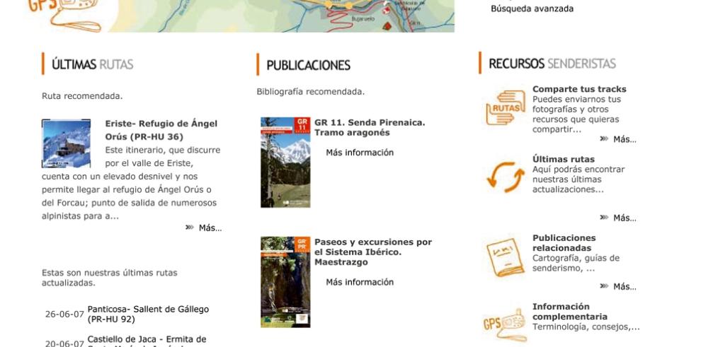 La web de Turismo de Aragón incorpora el servicio Senderos de Aragón