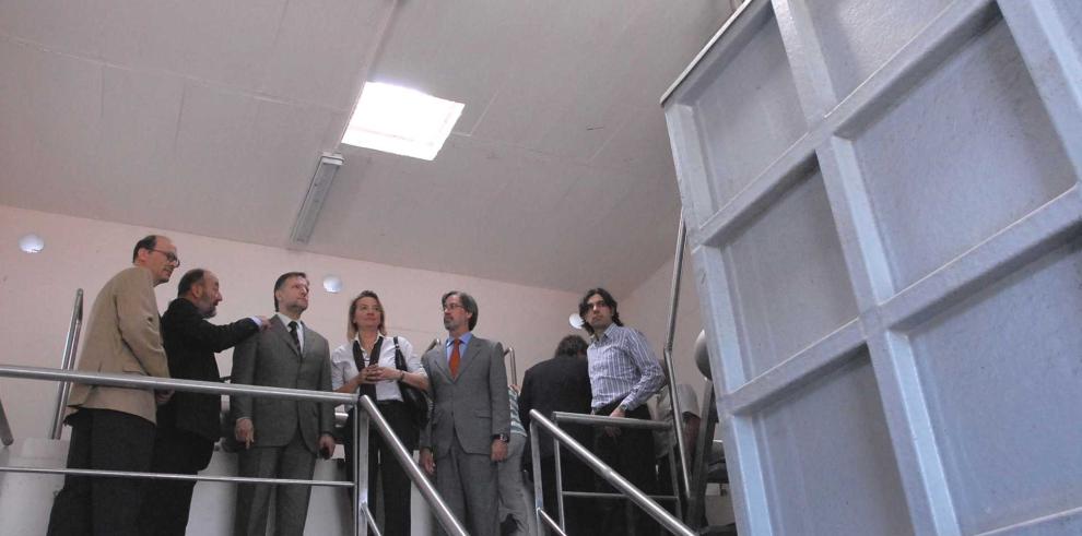 Marcelino Iglesias ha anunciado en su vista a Alcampell la licitación de los riegos de La Litera Alta