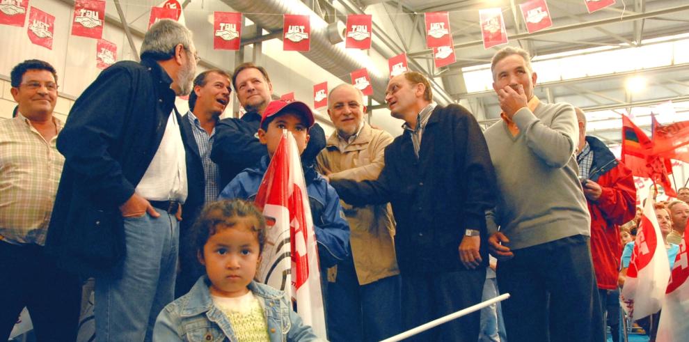 El presidente Marcelino Iglesias asiste a los actos del Día del Afiliado de UGT