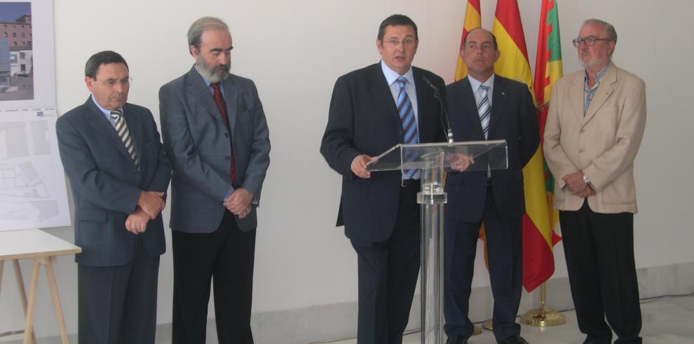 Imágenes del acto de recepción de las obras de la Casa Aísa de Huesca. 