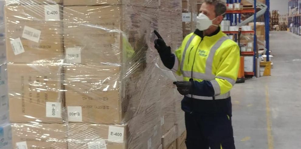El Gobierno de Aragón gestiona la llegada del primer pedido sanitario a través de la plataforma Aragón en Marcha