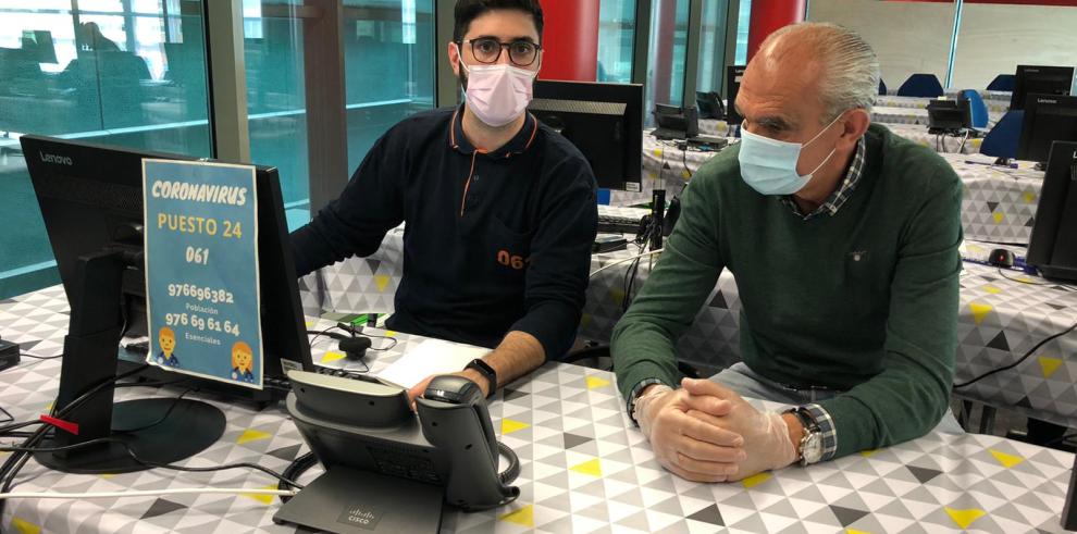 Veteranos del Real Zaragoza colaboran con el 061 haciendo llamadas a pacientes de COVID