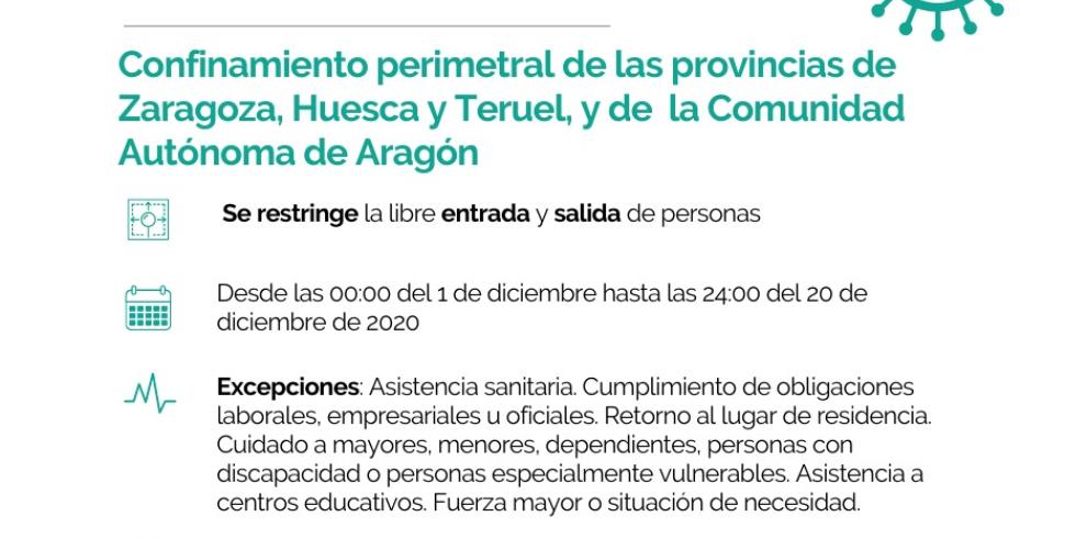 Aragón mantendrá la limitación de circulación fuera de la Comunidad y en horario nocturno hasta el 20 de diciembre
