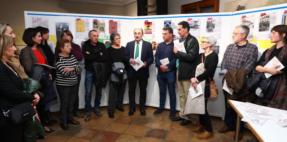 Javier Lambán participa en los actos de colofón de las XXI Jornadas sobre la Historia de Tauste, rindiendo homenaje a Ramón J. Sender