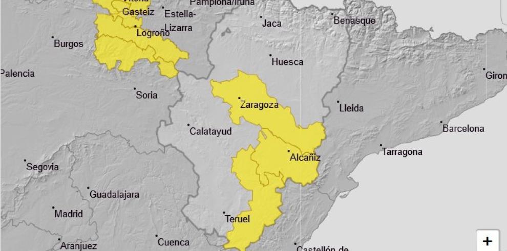 Aviso nivel amarillo por lluvias y tormentas