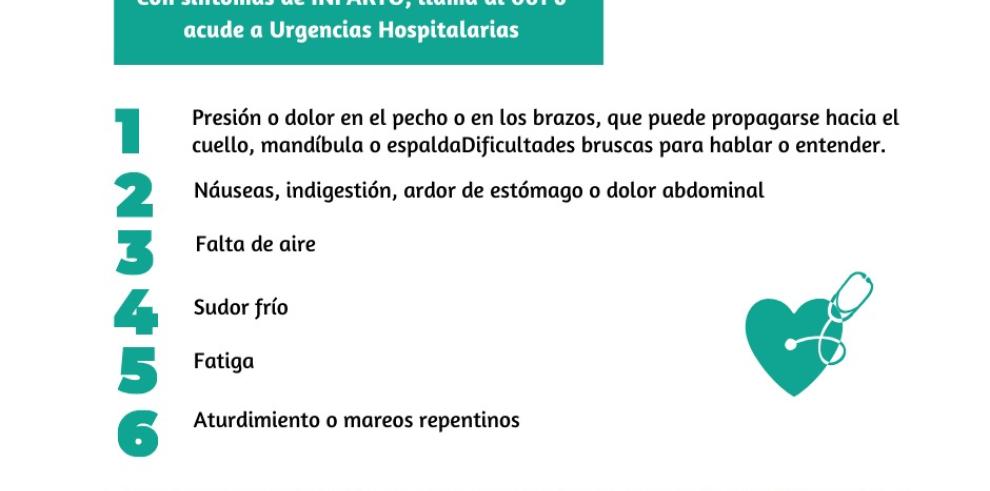 El Departamento de Sanidad recuerda la importancia de contactar con los servicios de urgencias ante signos de ictus o infartos