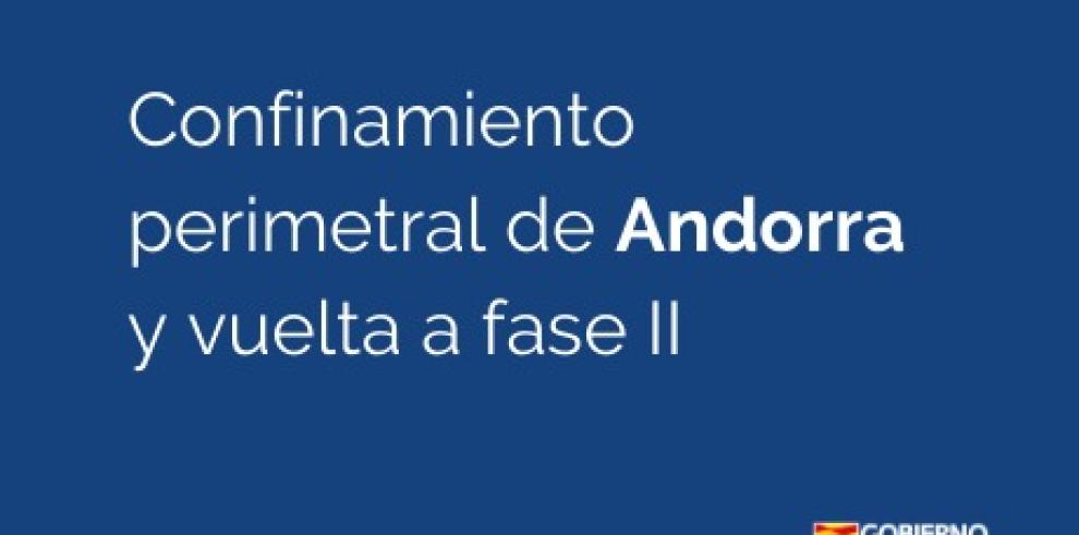 Sanidad emite una orden para el confinamiento perimetral de Andorra durante una semana, que también vuelve a fase 2