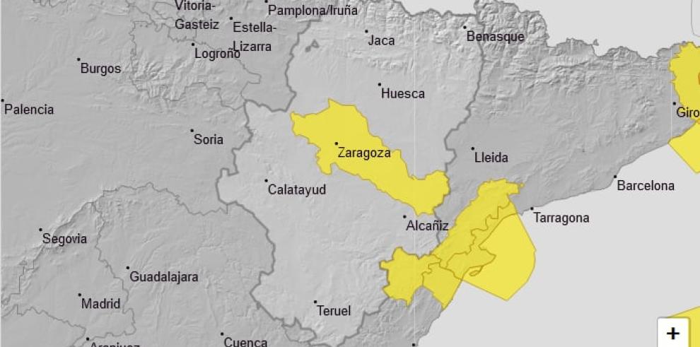 Aviso amarillo por vientos en Ribera del Ebro 