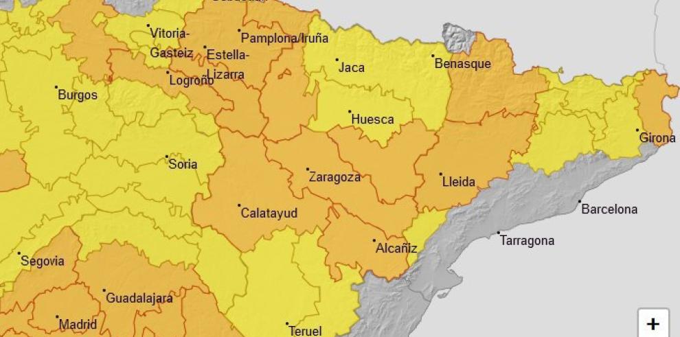 Ampliación del aviso naranja por temperaturas máximas