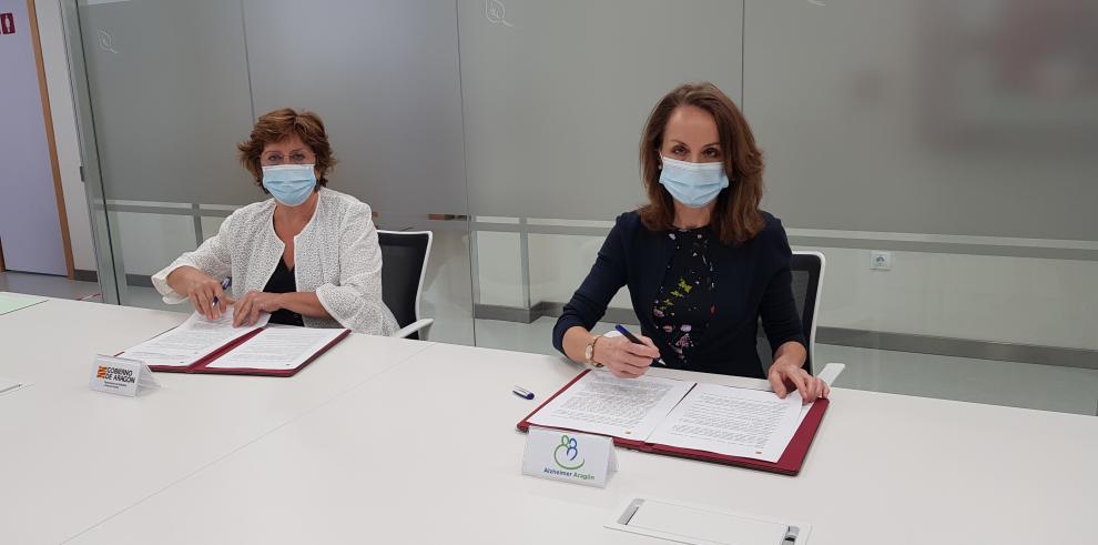 El Departamento de Ciudadanía y la Federación Aragonesa de personas con Alzheimer firman un convenio para apoyar el cuidado integral de pacientes y familiares