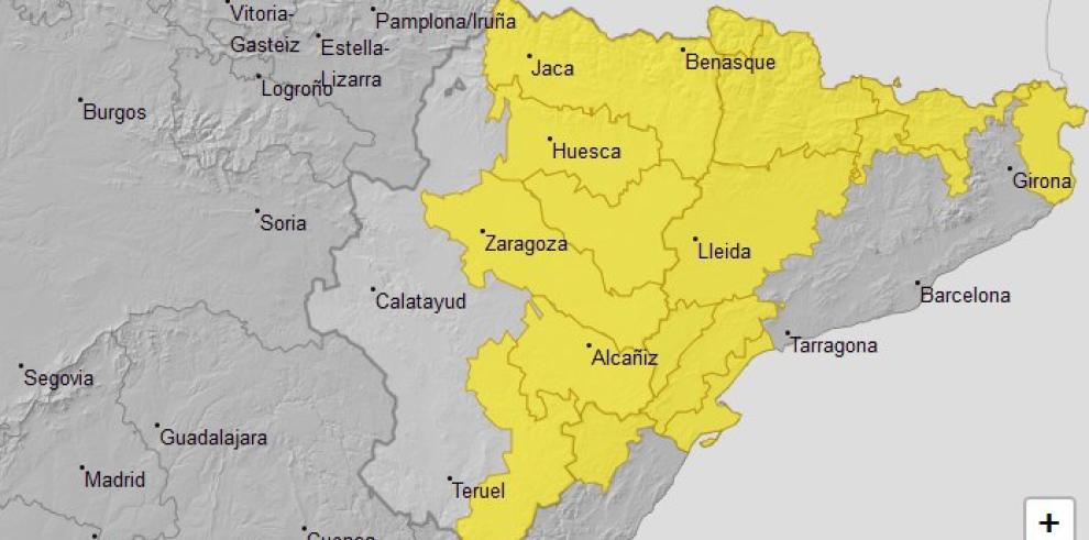 Aviso amarillo por vientos en las tres provincias