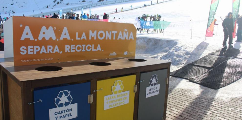 Ecoembes, el Gobierno de Aragón y ARAMON fomentan el reciclaje en las estaciones de esquí de Formigal-Panticosa y Cerler