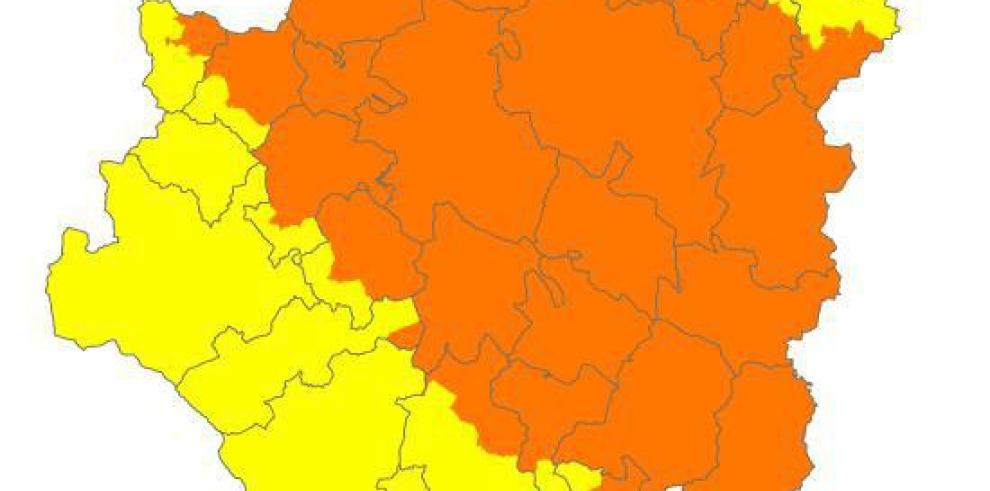 Alerta naranja de peligro de incendios forestales en áreas de las tres provincias