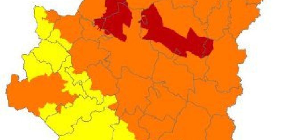 Alerta roja de peligro de incendios forestales en Muela de Alcubierre, Muela de Zuera y Somontano Occidental