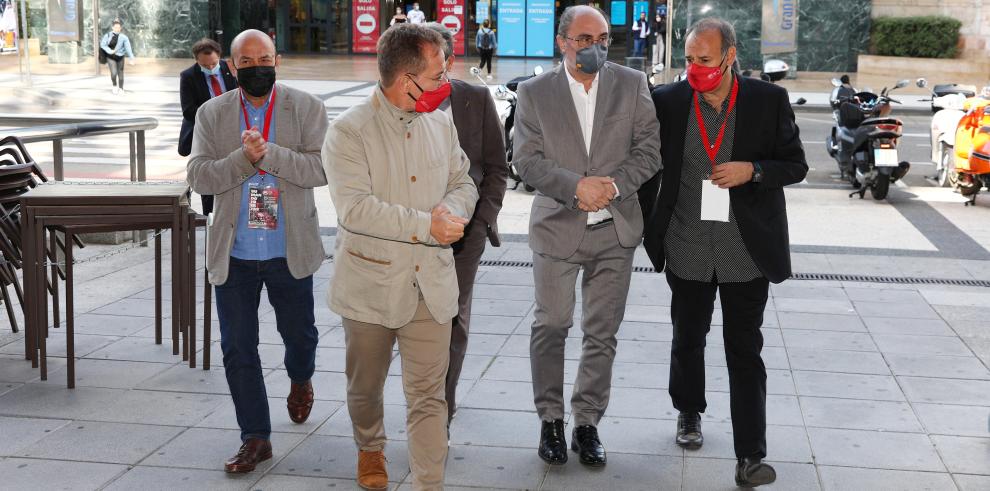 Lambán clausura el 15º Congreso de UGT-FICA, en el que ha salido reelegido secretario general José Juan Arcéiz