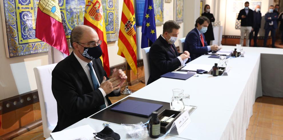 Aragón, Castilla-La Mancha y Castilla y León se unen para optar a los fondos europeos con proyectos conjuntos que respondan al reto demográfico