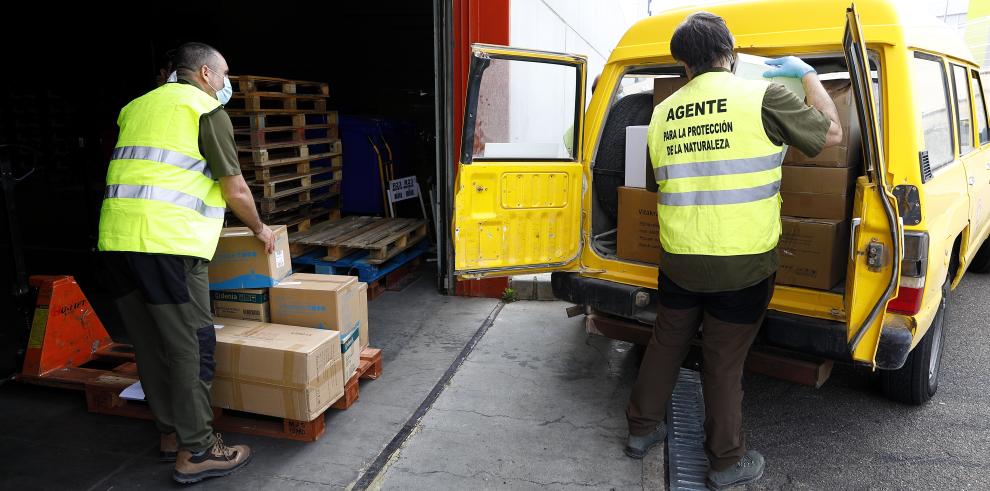 Aterriza en el aeropuerto de Zaragoza un avión con otras siete toneladas de material sanitario