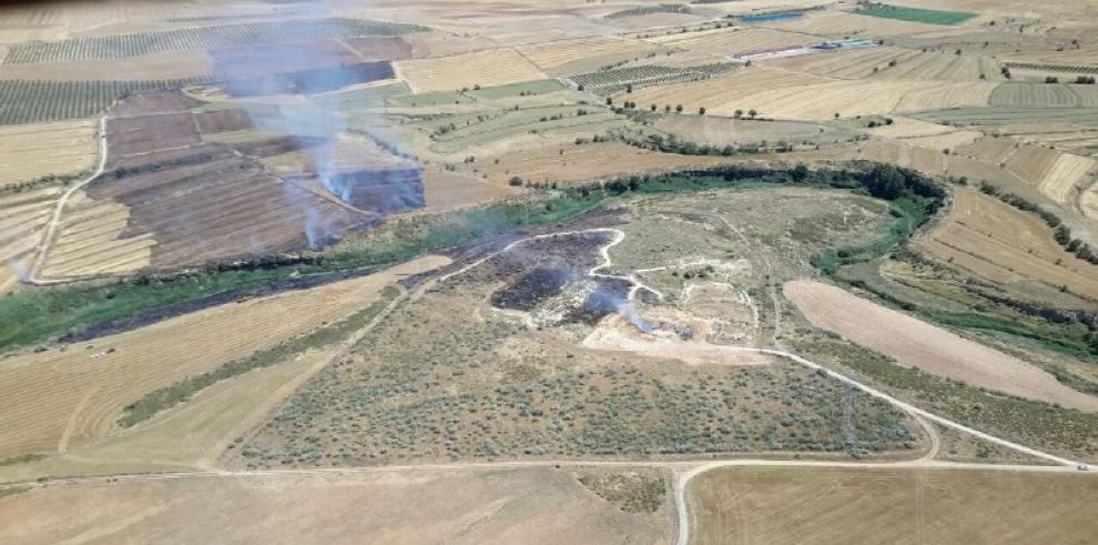 Declarado un incendio forestal en Gurrea de Gállego