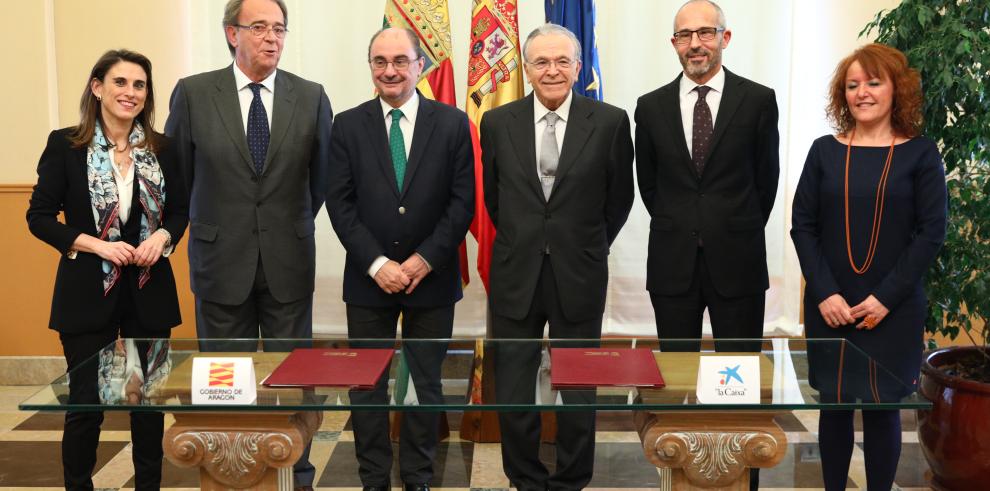 El Gobierno de Aragón y la Fundación Bancaria ”la Caixa” firman un acuerdo marco para colaborar en materia de acción social y cultural 