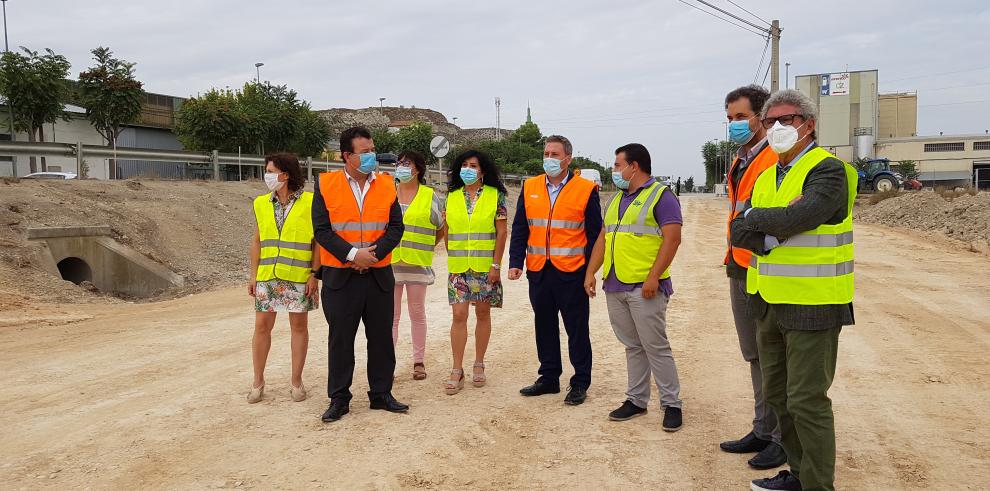 Avanzan las obras para la mejora de la seguridad vial en el polígono "El Campillo" de Zuera