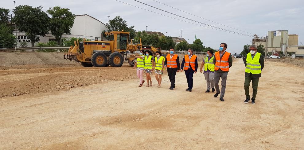 Avanzan las obras para la mejora de la seguridad vial en el polígono "El Campillo" de Zuera