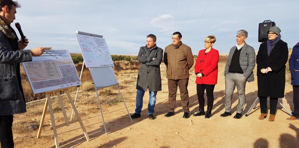 Inicio de las obras de urbanización exterior para la implantación de la plataforma agroalimentaria en Épila