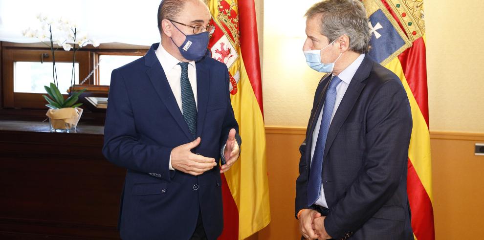 El presidente Lambán se reúne con el líder de CS para ampliar el consenso en torno al presupuesto de 2021