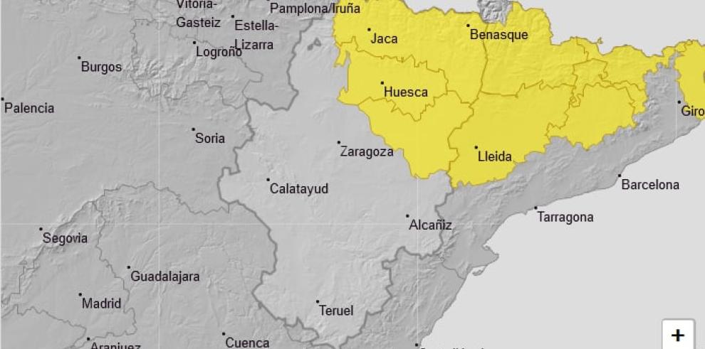 Temperaturas mínimas en Huesca