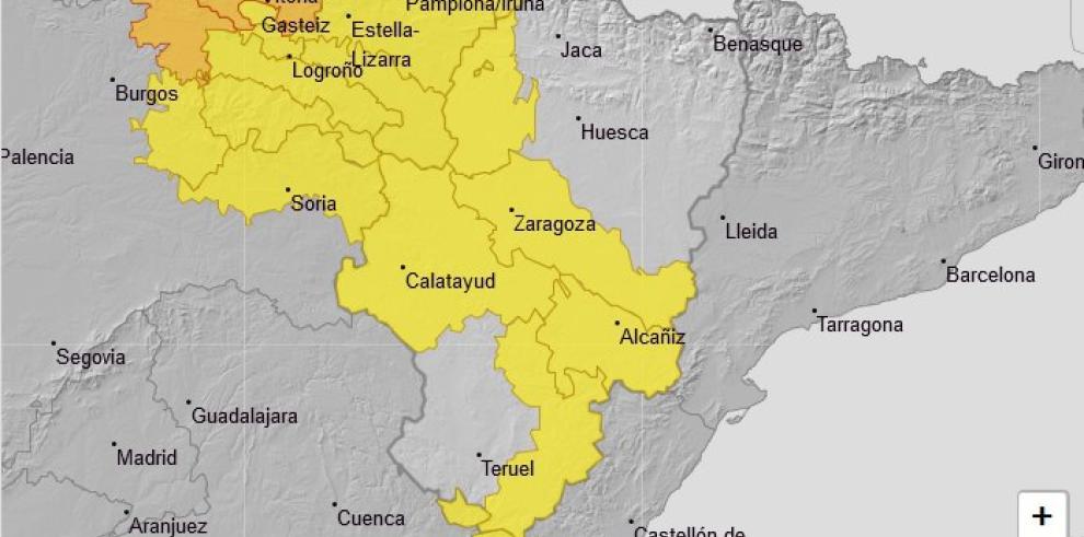 Ampliación del aviso nivel amarillo por lluvias para este fin de semana