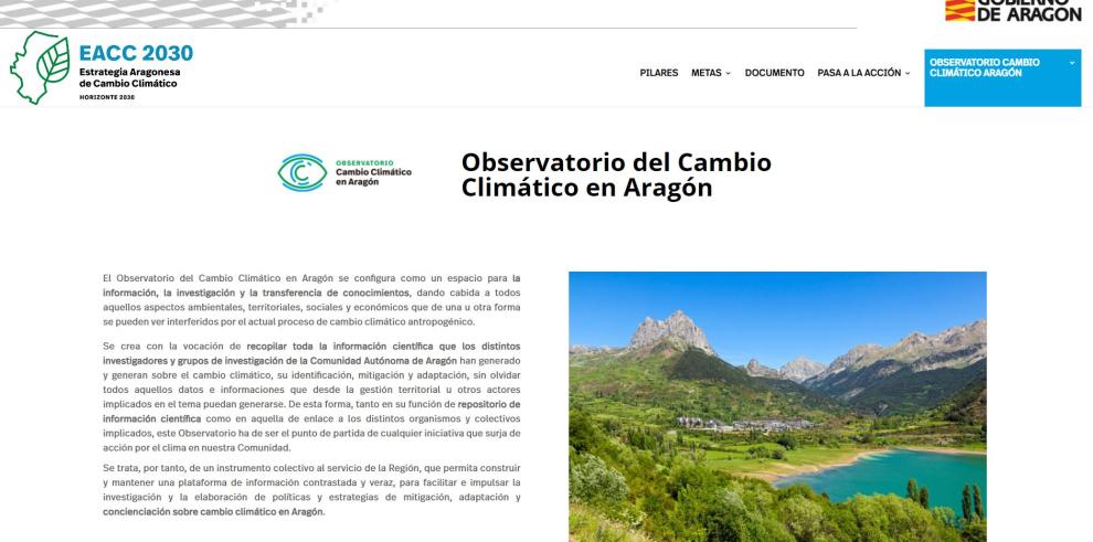El Observatorio del Cambio Climático en Aragón recopila en un nuevo espacio web que recoge la información científica de los investigadores aragoneses