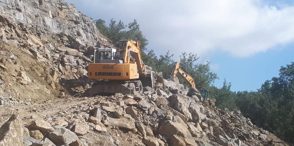 Actuación en la carretera A-2613 entre Castilgaleu y Monesma y Cajigar