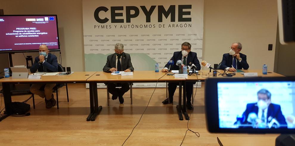 El Gobierno de Aragón presenta el Programa para actuaciones de rehabilitación energética en edificios existentes que incluye ayudas por valor de casi 8,7 millones de euros