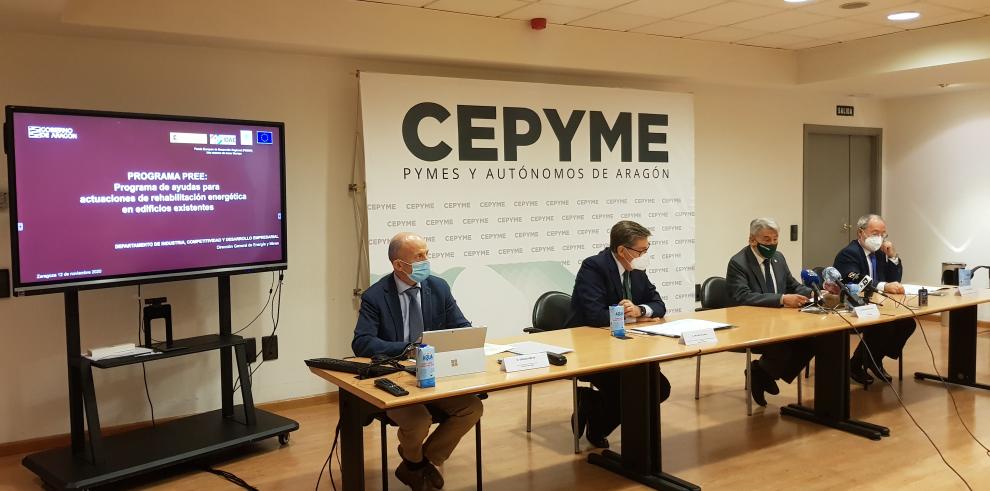 El Gobierno de Aragón presenta el Programa para actuaciones de rehabilitación energética en edificios existentes que incluye ayudas por valor de casi 8,7 millones de euros