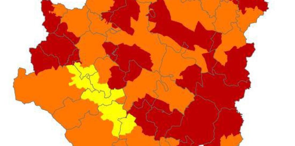 Alerta roja de peligro de incendios forestales en diversas zonas de Aragón