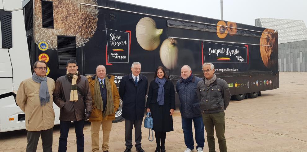 El expotráiler de Aragón Alimentos “Comparte el Secreto” parte rumbo a Madrid Fusión