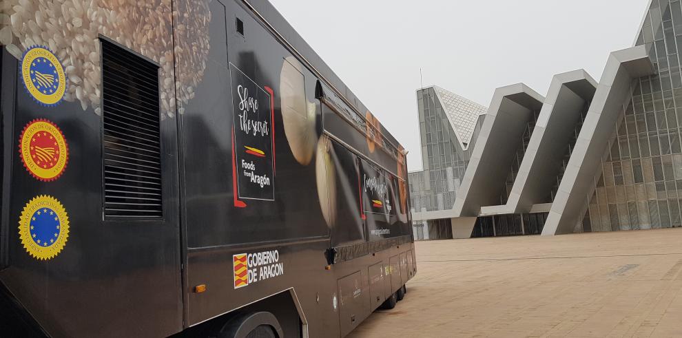 El expotráiler de Aragón Alimentos “Comparte el Secreto” parte rumbo a Madrid Fusión