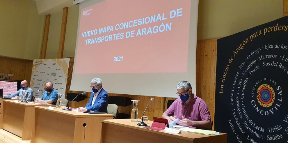 Presentación de las mejoras del Mapa Concesional de Transporte en Cinco Villas y Ribera Alta